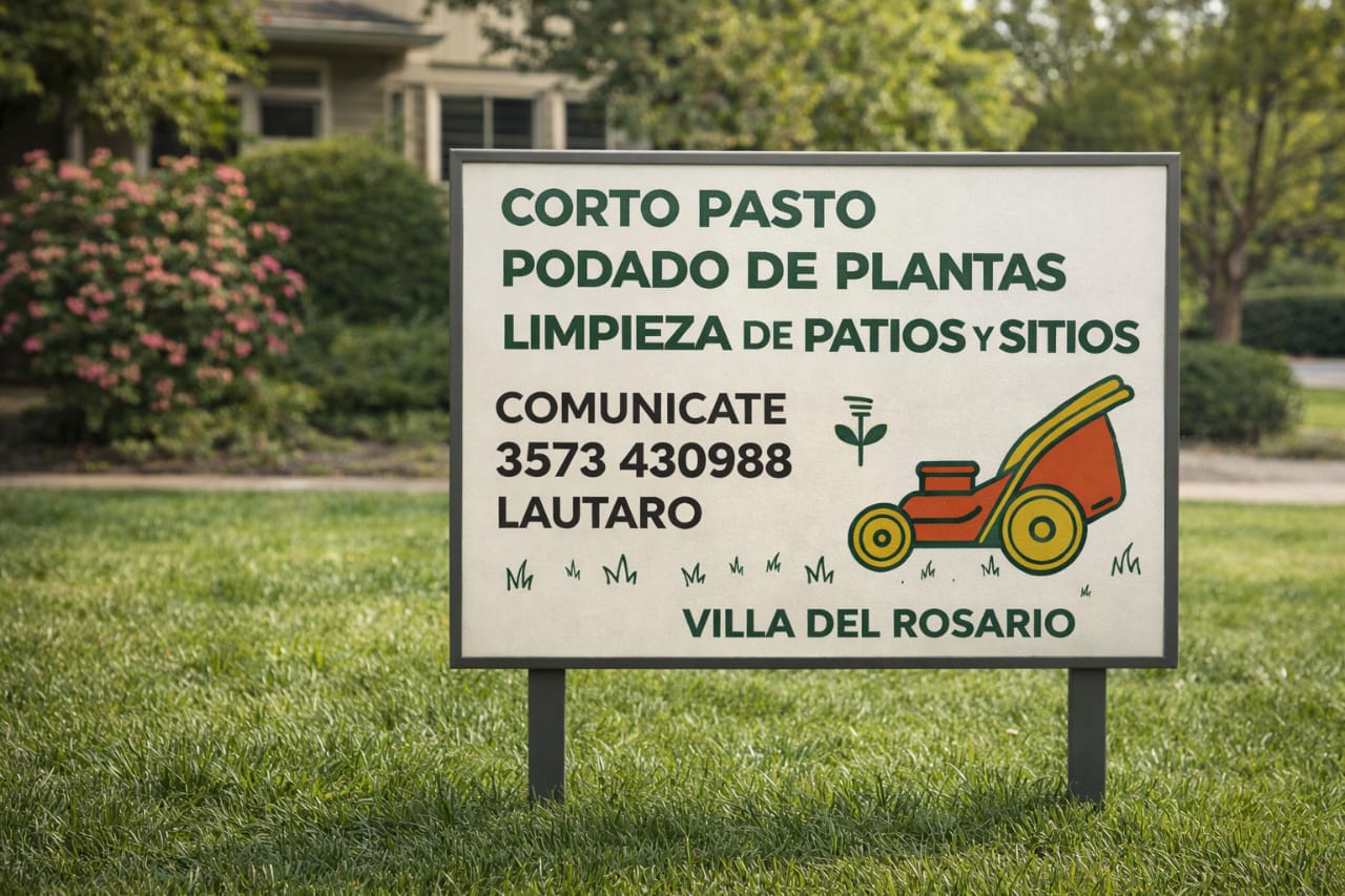 PUBLICIDAD CORTE DE CESPED