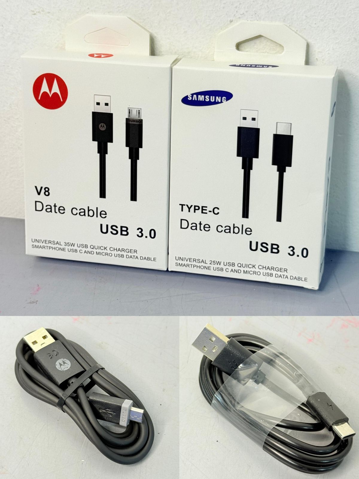 CABLE CARGADOR USB 3.0 MOD SAMSUNG & MOTOROLA