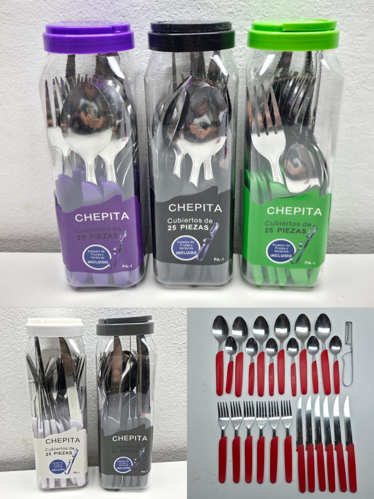 🍽️ Set de Cubiertos CHEPITA – 25 Piezas  