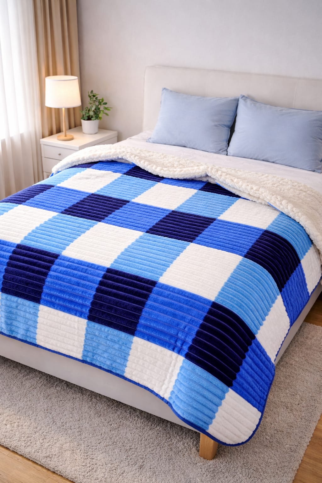 🛏️ MANTA ESCOCESA CON CORDERITO