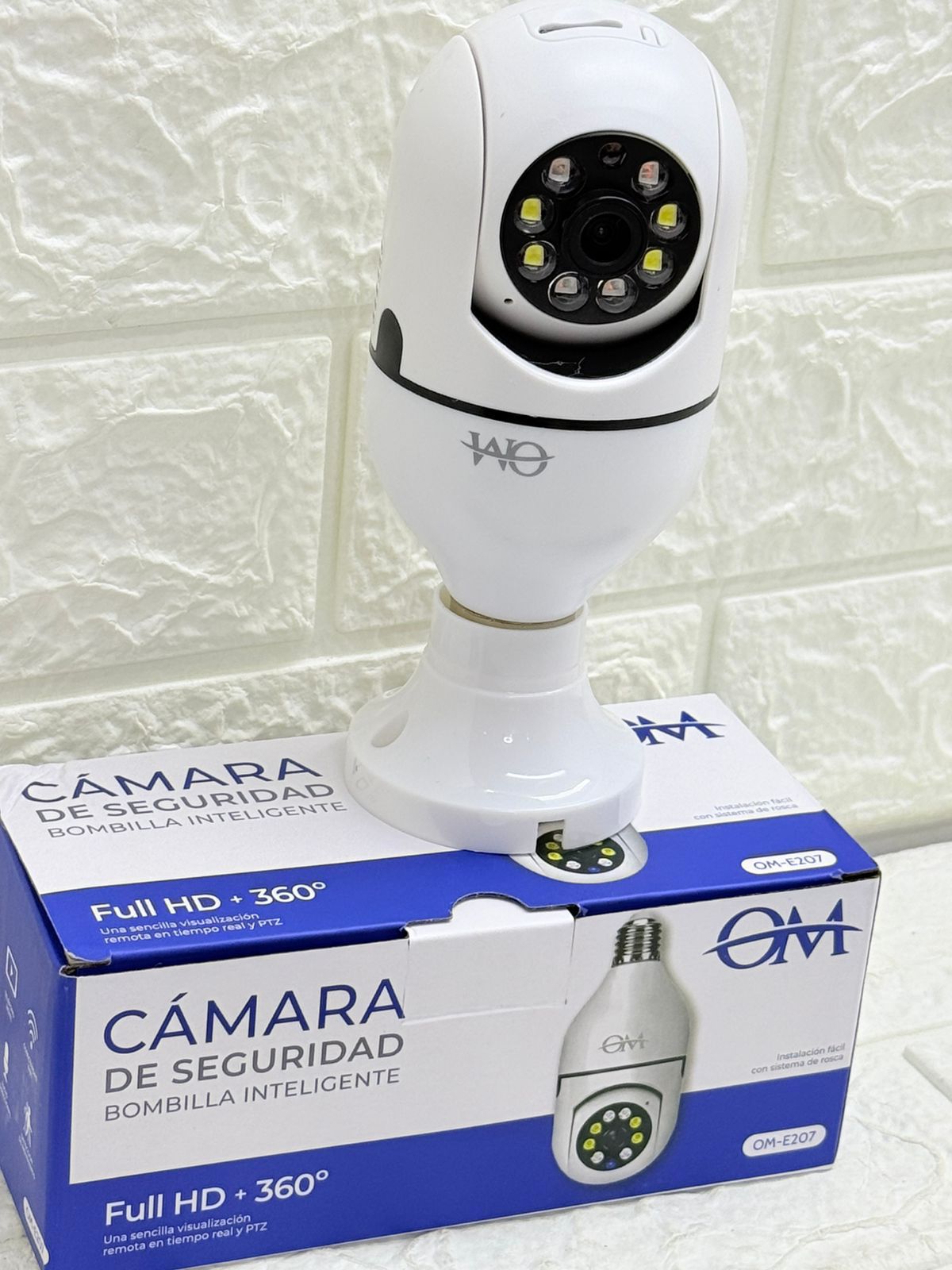 📲 CAMARA FOCO IP DE SEGURIDAD CON WIFI Y VISION 360° OM* 