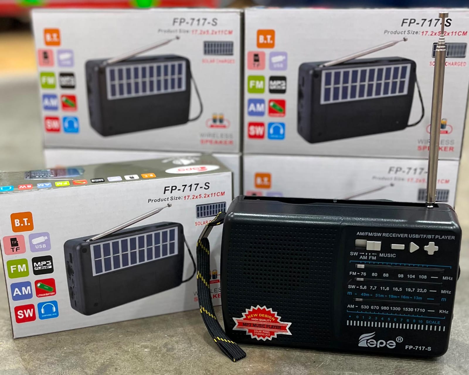 ➡️ 📻 RADIO PORTÁTIL RECARGABLE CON PANEL SOLAR ☀️